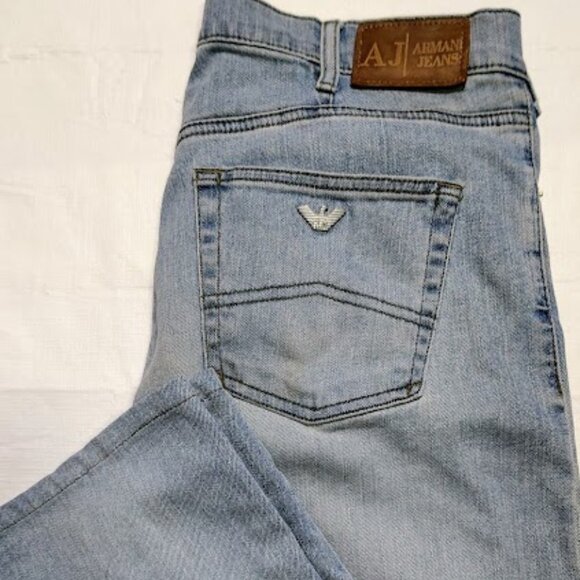 34X30X8 ARMANI LIGHT BLUE DENIM JEANS - Picture 8 of 10